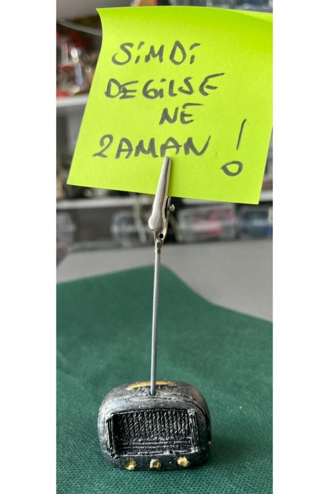 MİNİ RADYO GRİ POLYESTER KAĞIT TUTUCU NOTLUK-ÇOK ŞIK-SEVİMLİ MİNİ MESAJ GÖNDERİN SEVDİKLERİNİZE