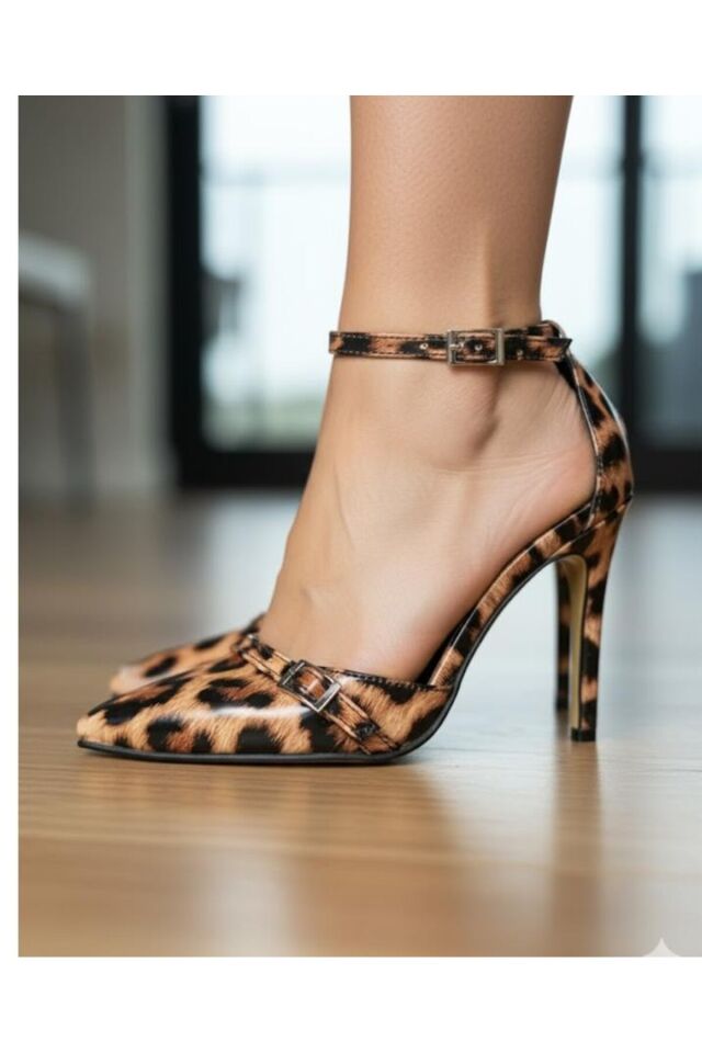 LEOPAR TREND MODEL KADIN TOPUKLU AYAKKABI